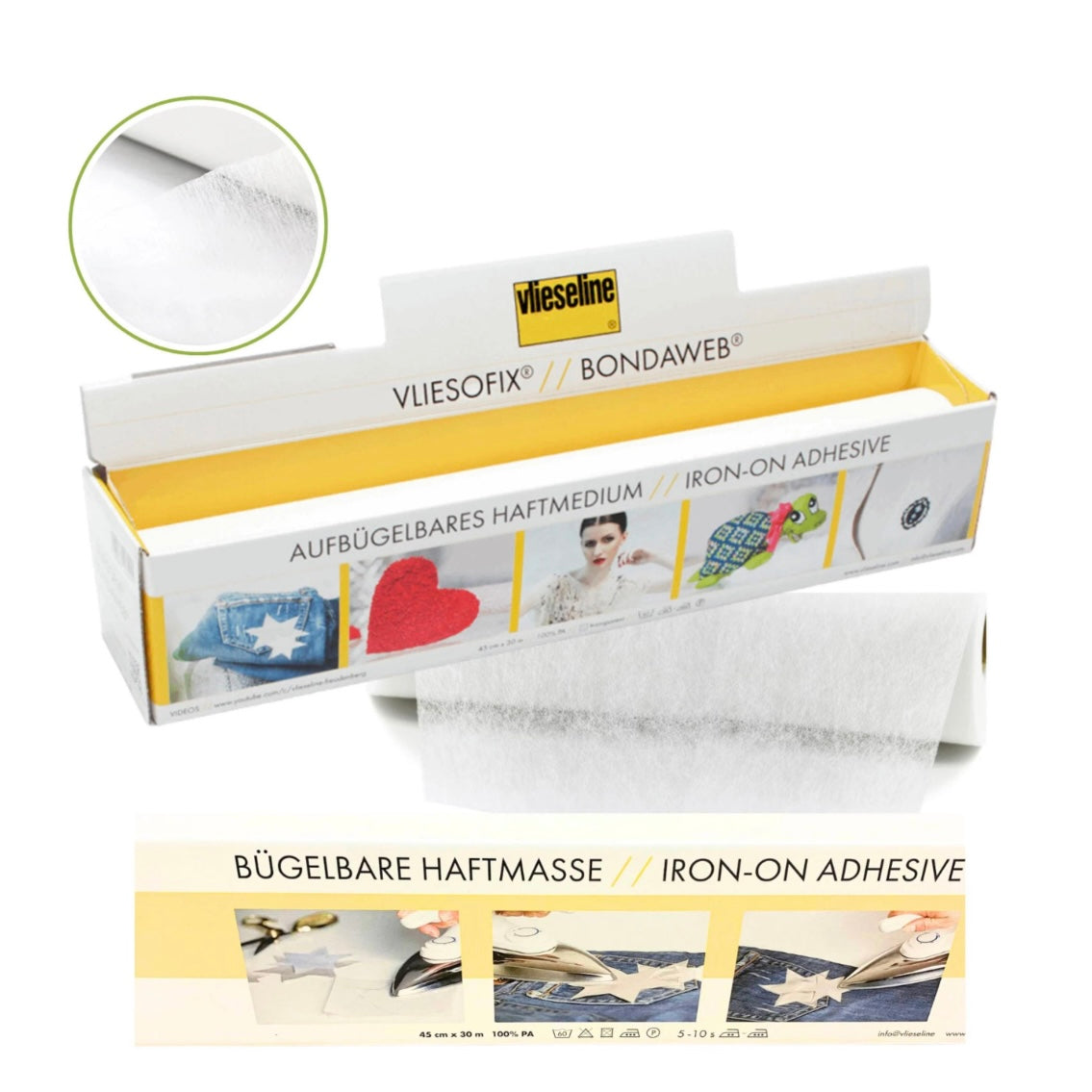 Vilene Bondaweb – Double Sided Web Adhesive | Vliesofix for Appliqué Quilting 45cm Wide