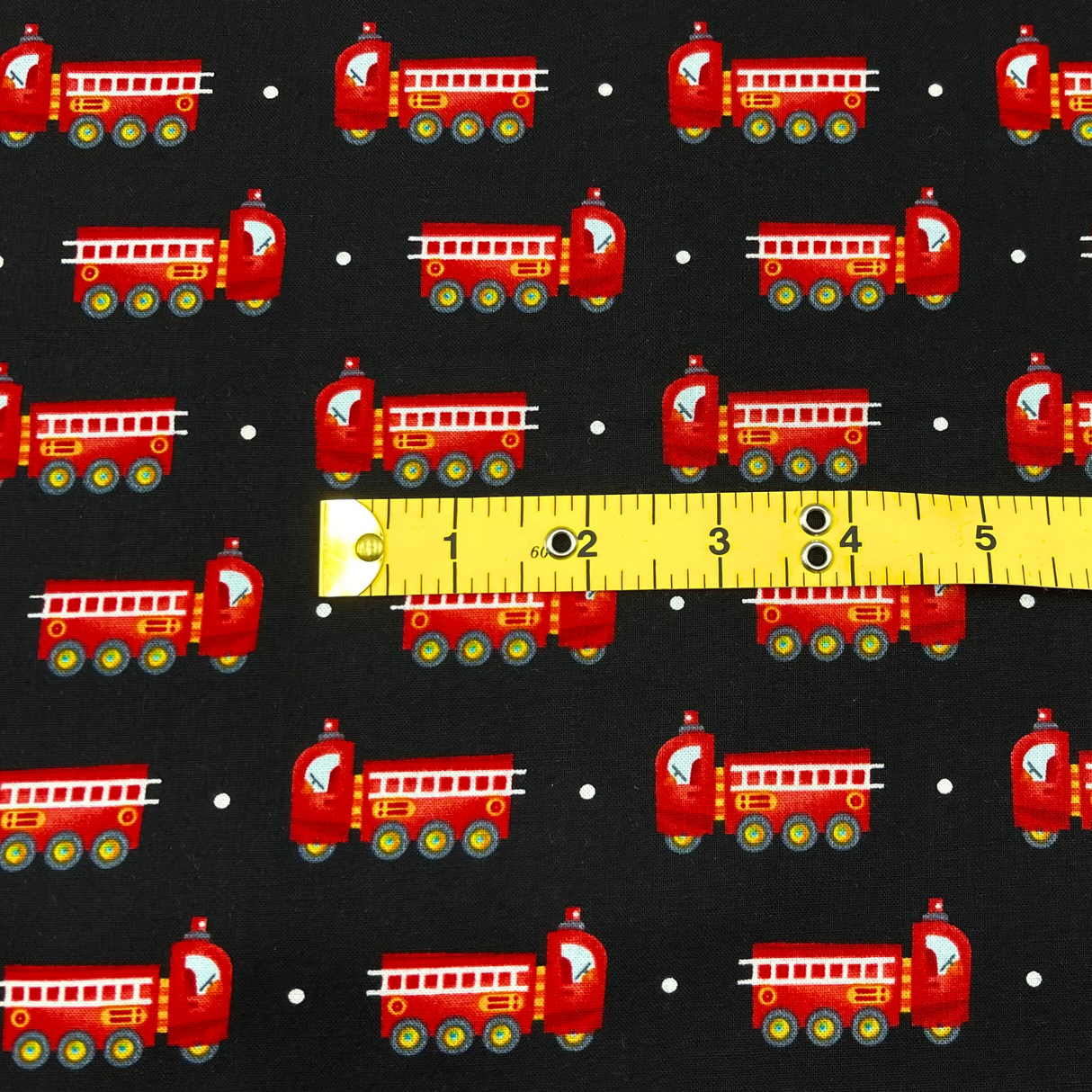 Be My Hero Fire Truck Fabric by Henry Glass HG1090-99