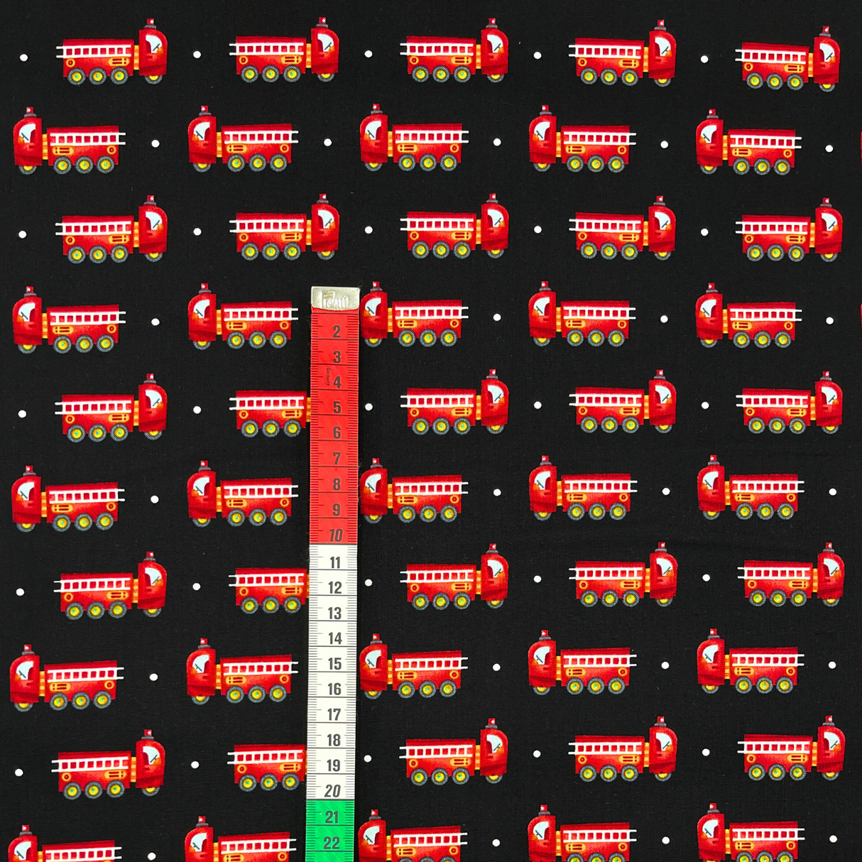 Be My Hero Fire Truck Fabric by Henry Glass HG1090-99