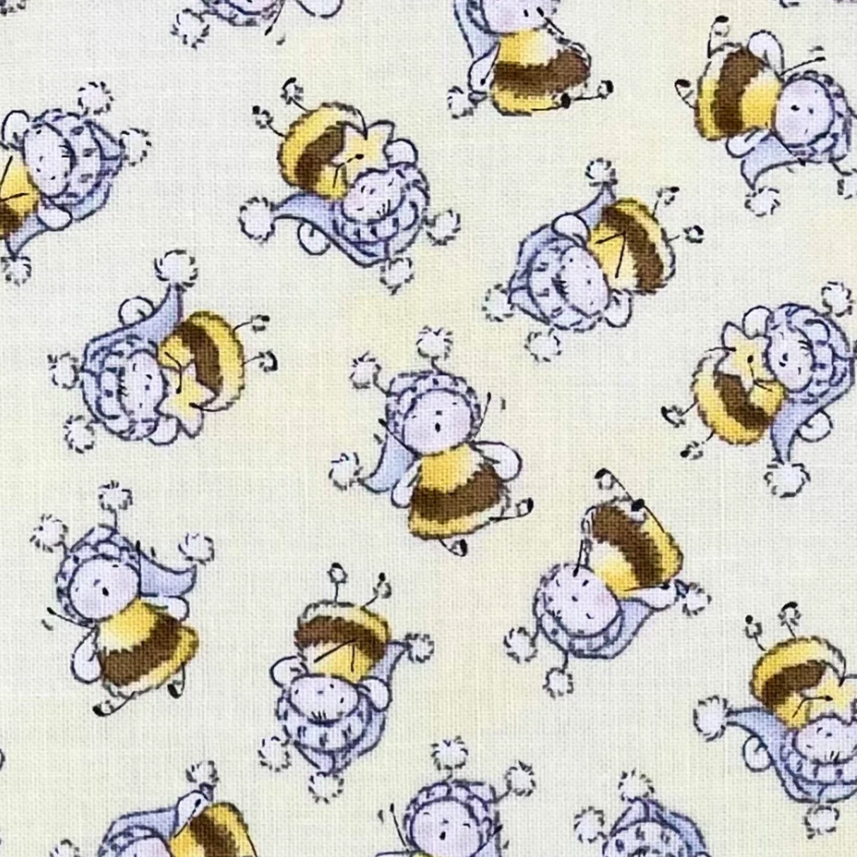 Bunnies Bees Fabric – Bunnies by the Bay – Timeless Treasures C6455 – 100% Cotton