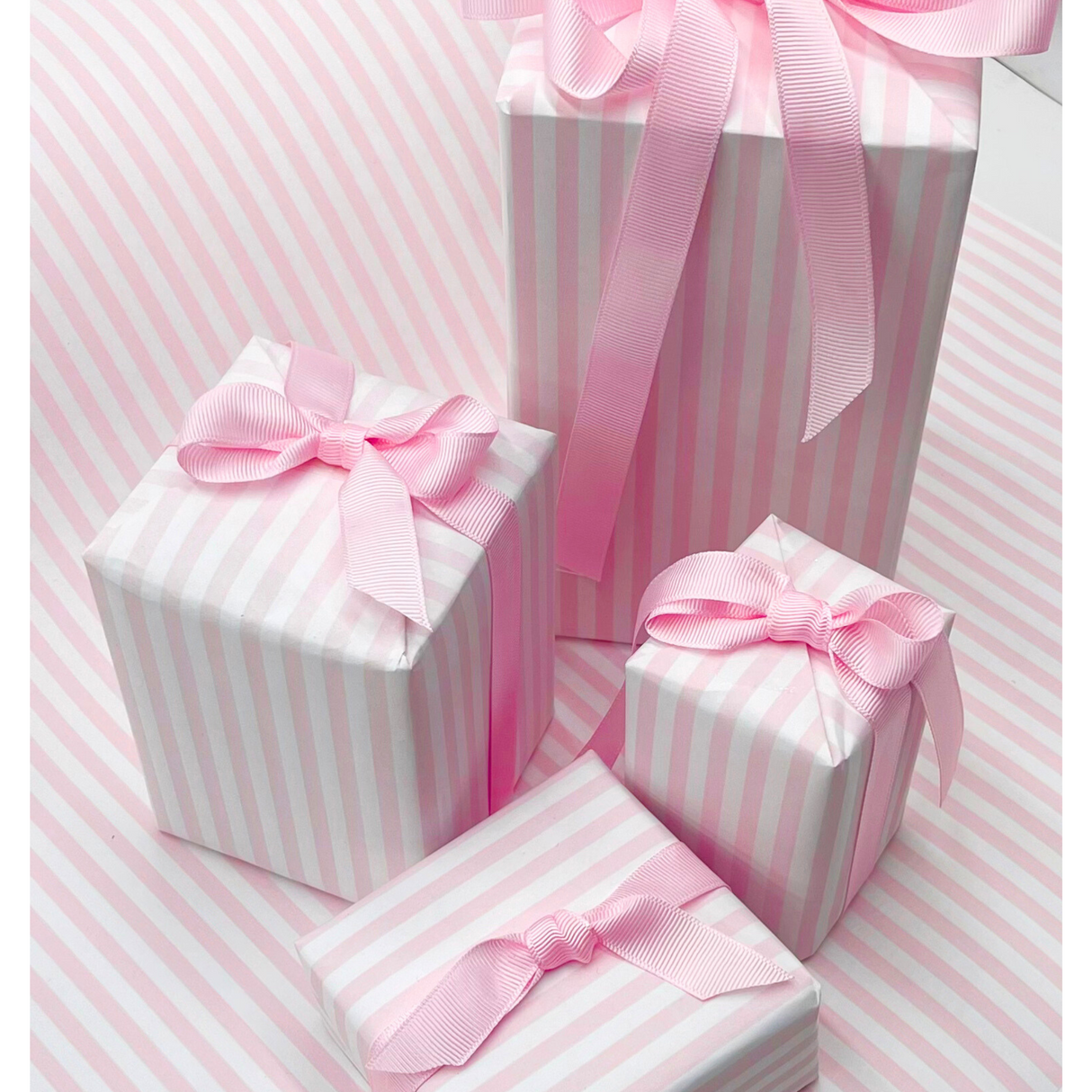 Pink Thin Stripe Gift Wrapping Paper – 80gsm, 60cm Wide
