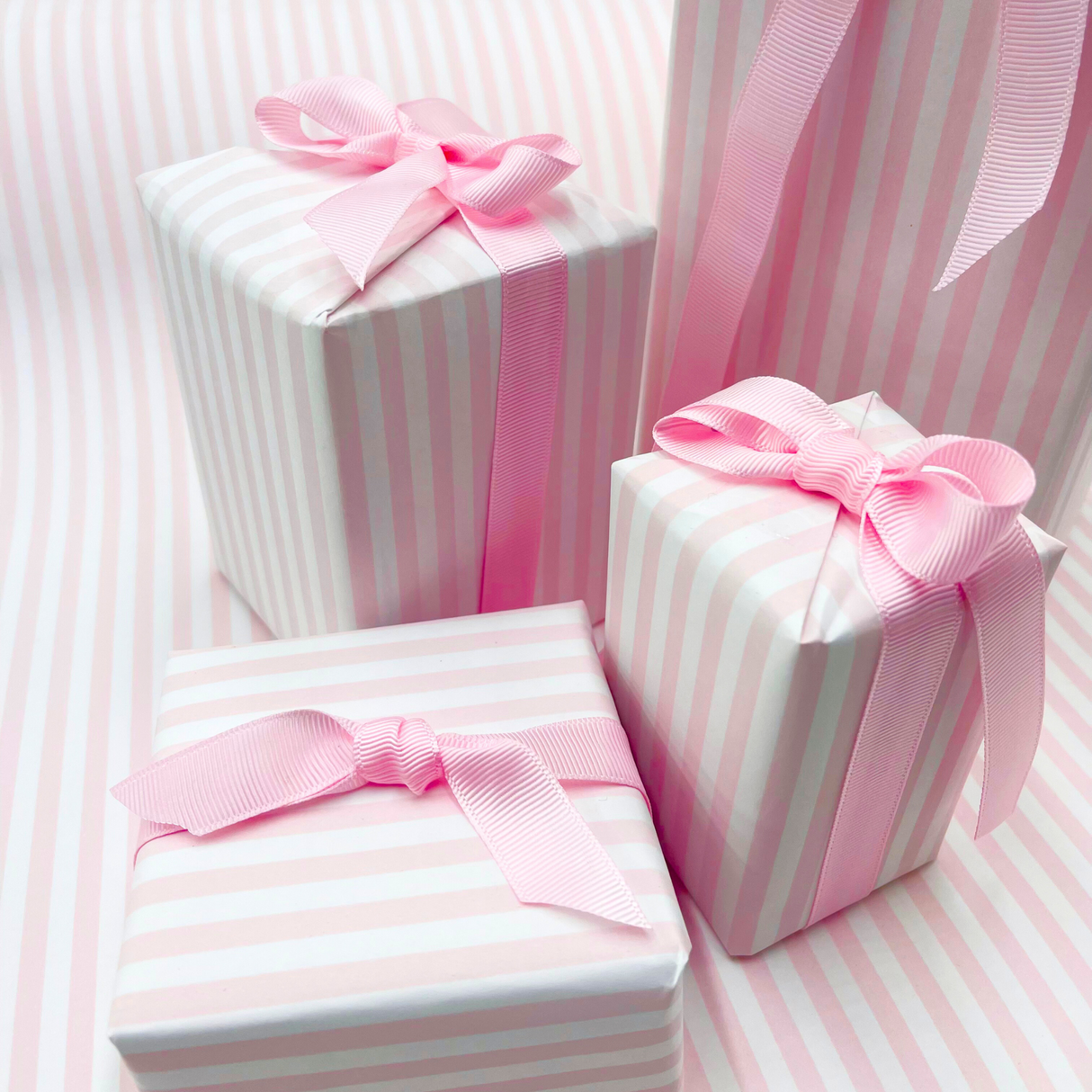 Pink Thin Stripe Gift Wrapping Paper – 80gsm, 60cm Wide