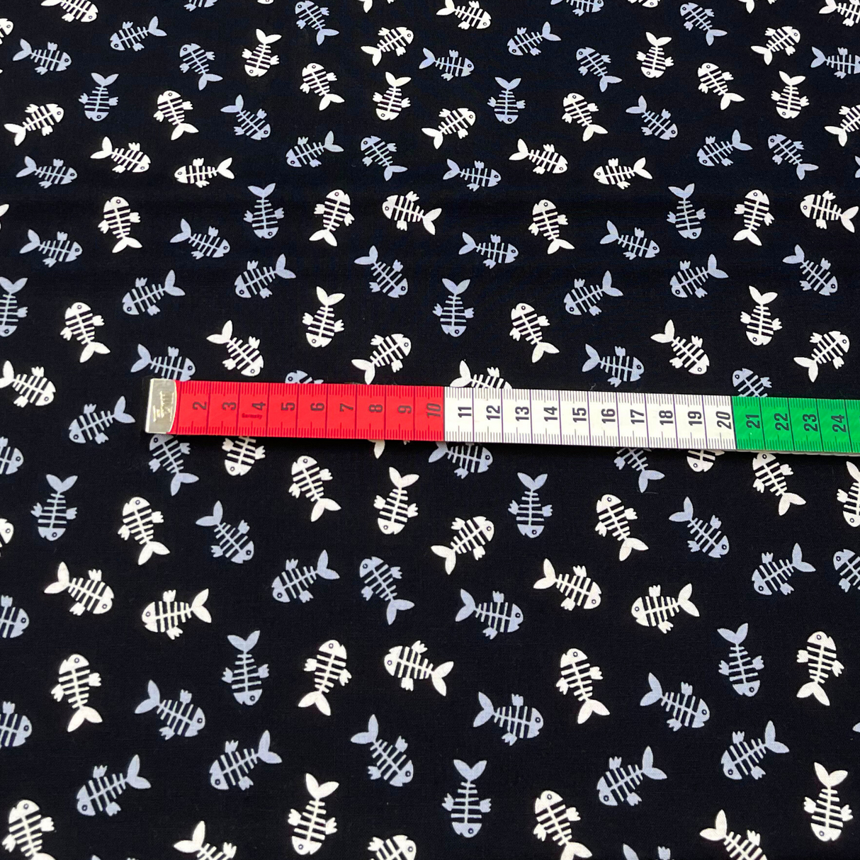 Cats Meow Black Fish Bones Fabric – 100% Cotton Quilting Fabric by Henry Glass (SKU: HG-1142.99Black)