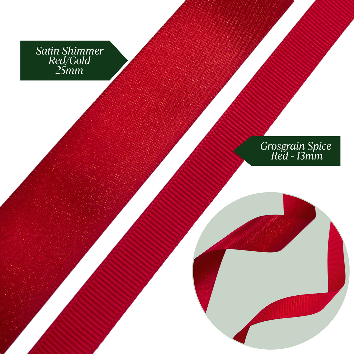 Spice Red Grosgrain Ribbon – 13mm