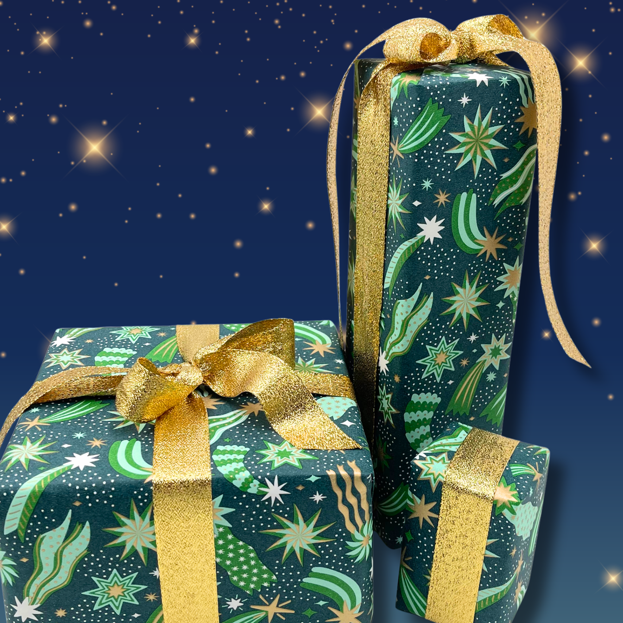 Cosmic Night Gift Wrapping Paper – 80gsm, 60cm Wide | Festive Christmas Wrap