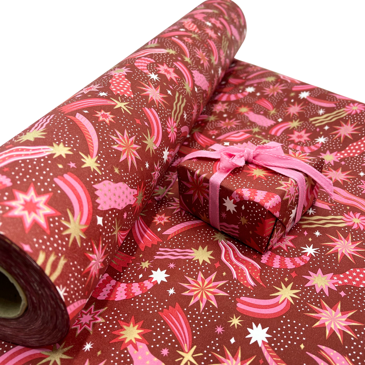 Cosmic Celestial Xmas Gift Wrapping Paper – 80gsm, 60cm Wide | Festive Christmas Wrap
