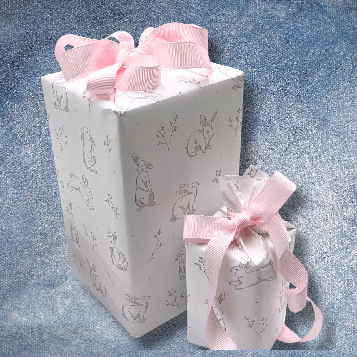 Cottontail Gift Wrapping Paper | Grey Bunny Design | 60cm Wide