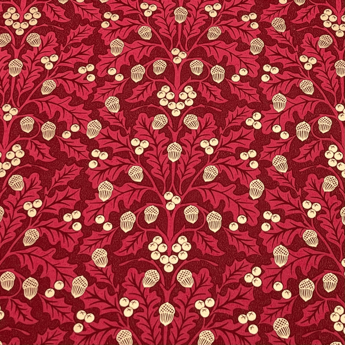 Harvest Burgundy Gift Wrapping Paper – Acorn & Foliage Christmas Wrap