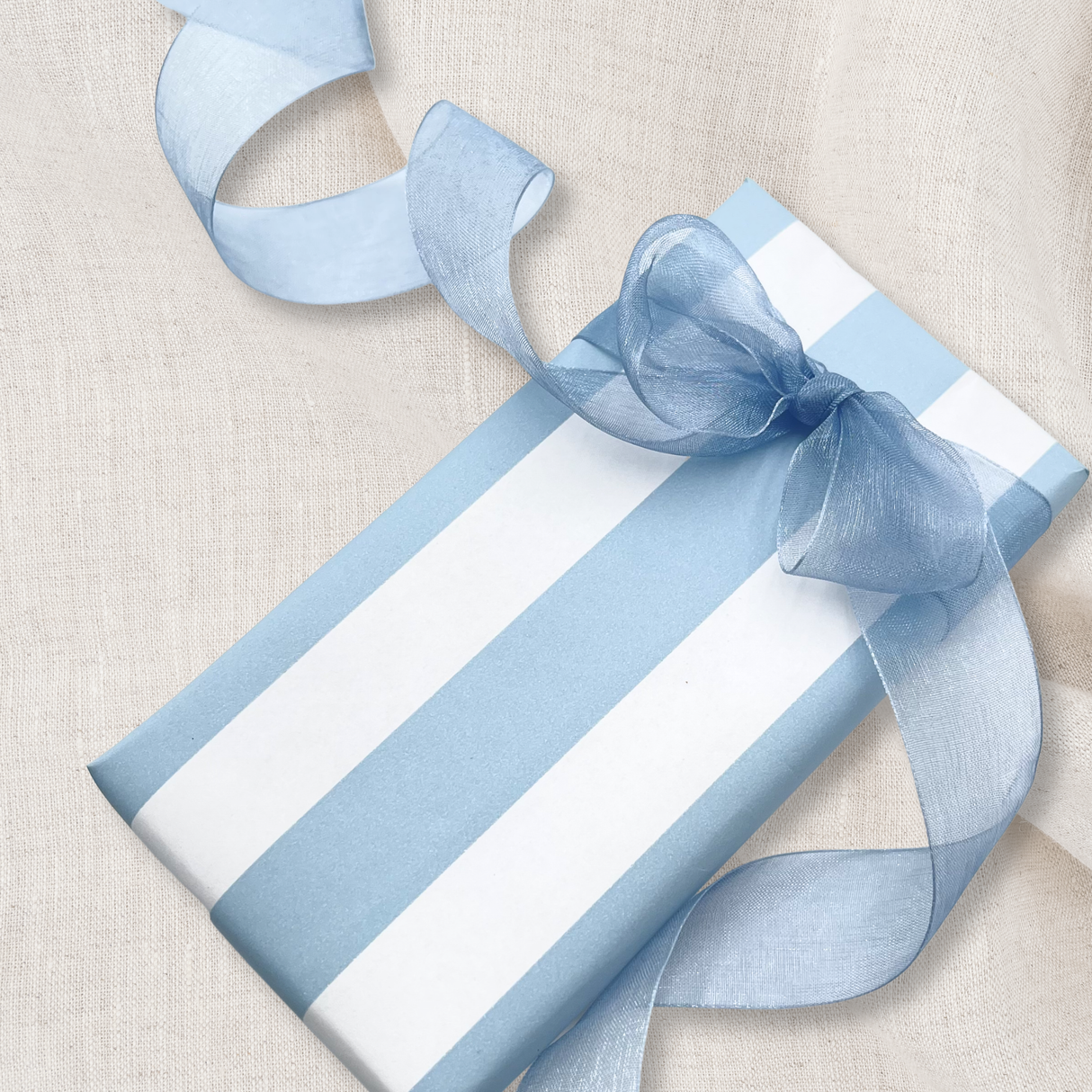 French Blue Pavilion - Eco-Friendly Gift Wrapping Paper - 60cm Wide