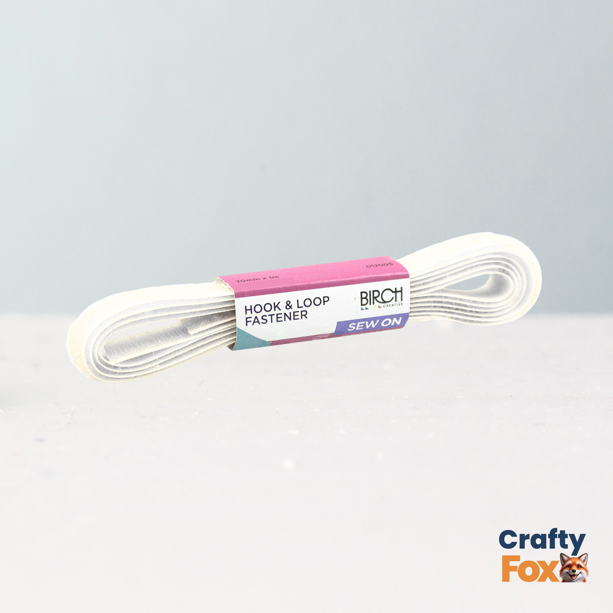 Hook and Loop Fastener – Sew-On White 1m x 20mm | Birch Creative