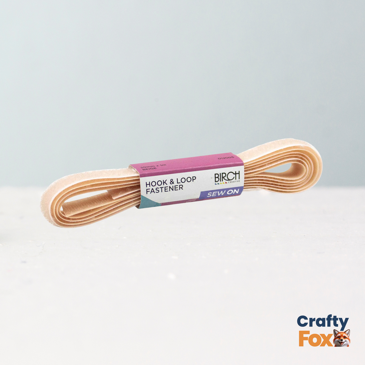 Hook and Loop Fastener – Sew-On Beige 1m x 20mm | Birch Creative