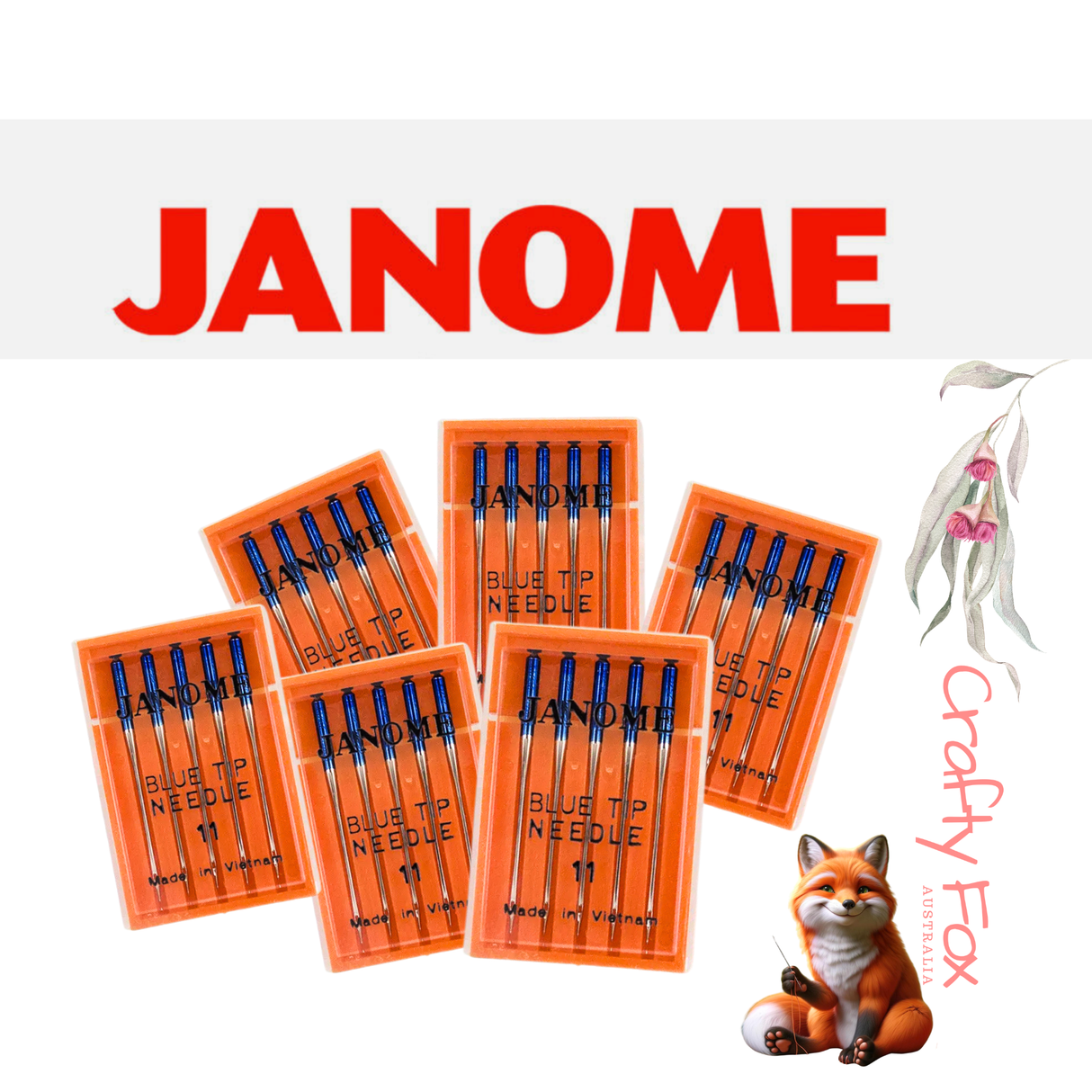 Janome Blue Tip Sewing Machine Needles – Size 11 (Pack of 5)