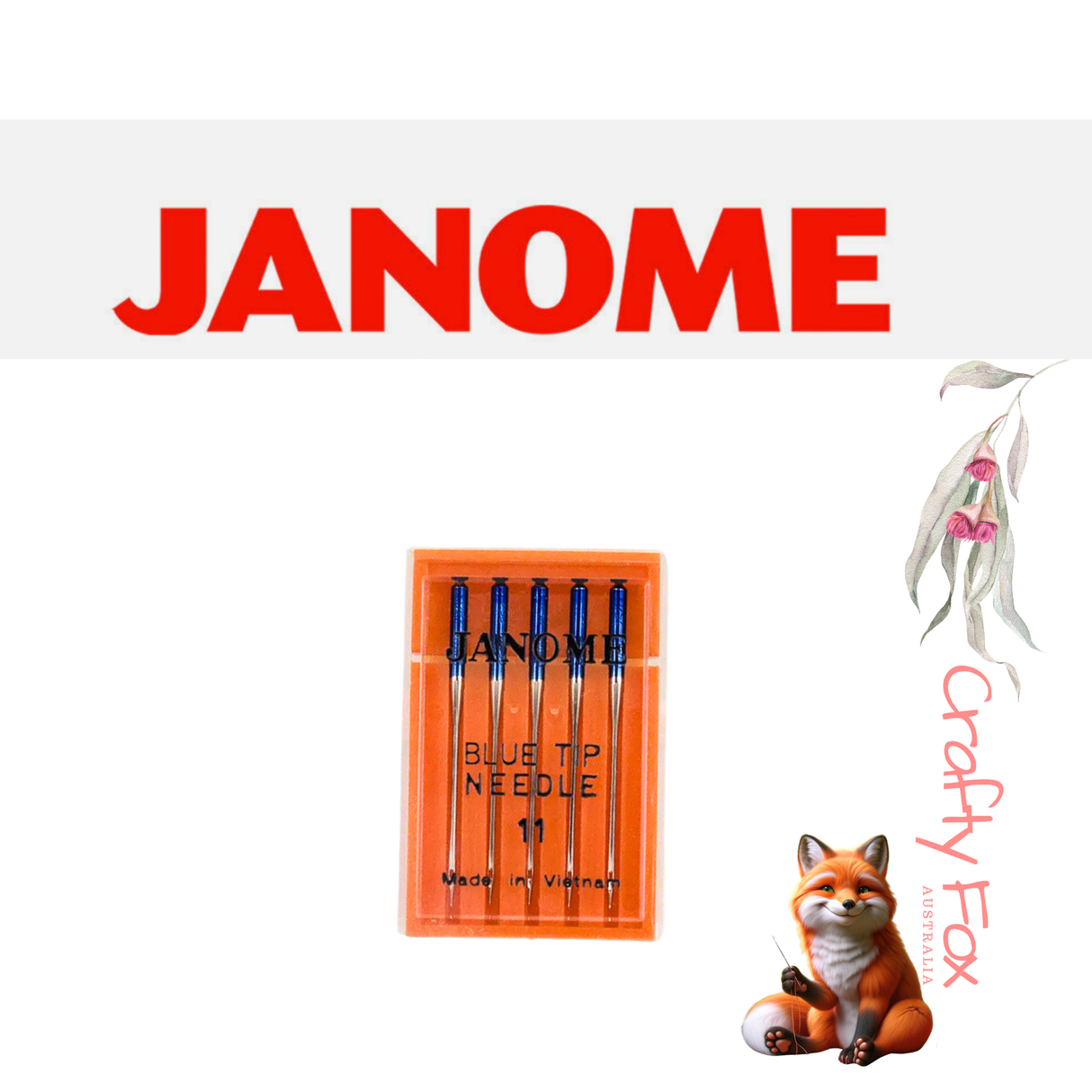 Janome Blue Tip Sewing Machine Needles – Size 11 (Pack of 5)