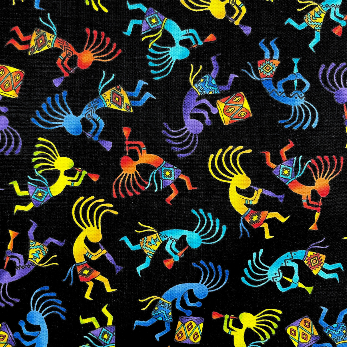 Out West Kokopelli Hopi Bright Fabric by Timeless Treasures - TT-C5158Brite
