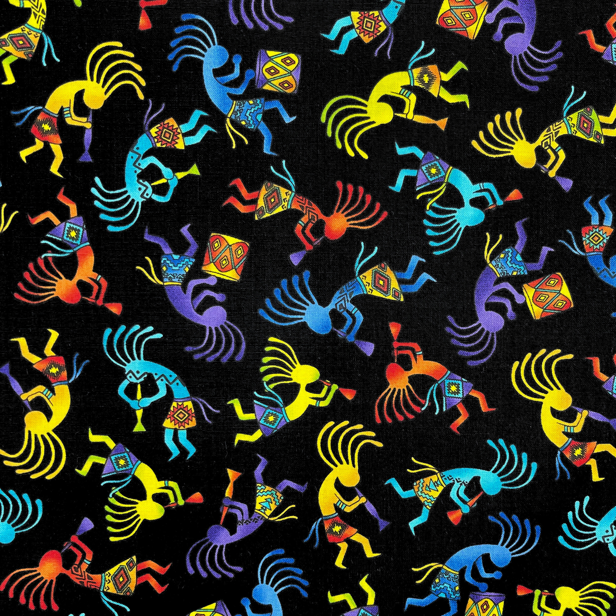 Out West Kokopelli Hopi Bright Fabric by Timeless Treasures - TT-C5158Brite
