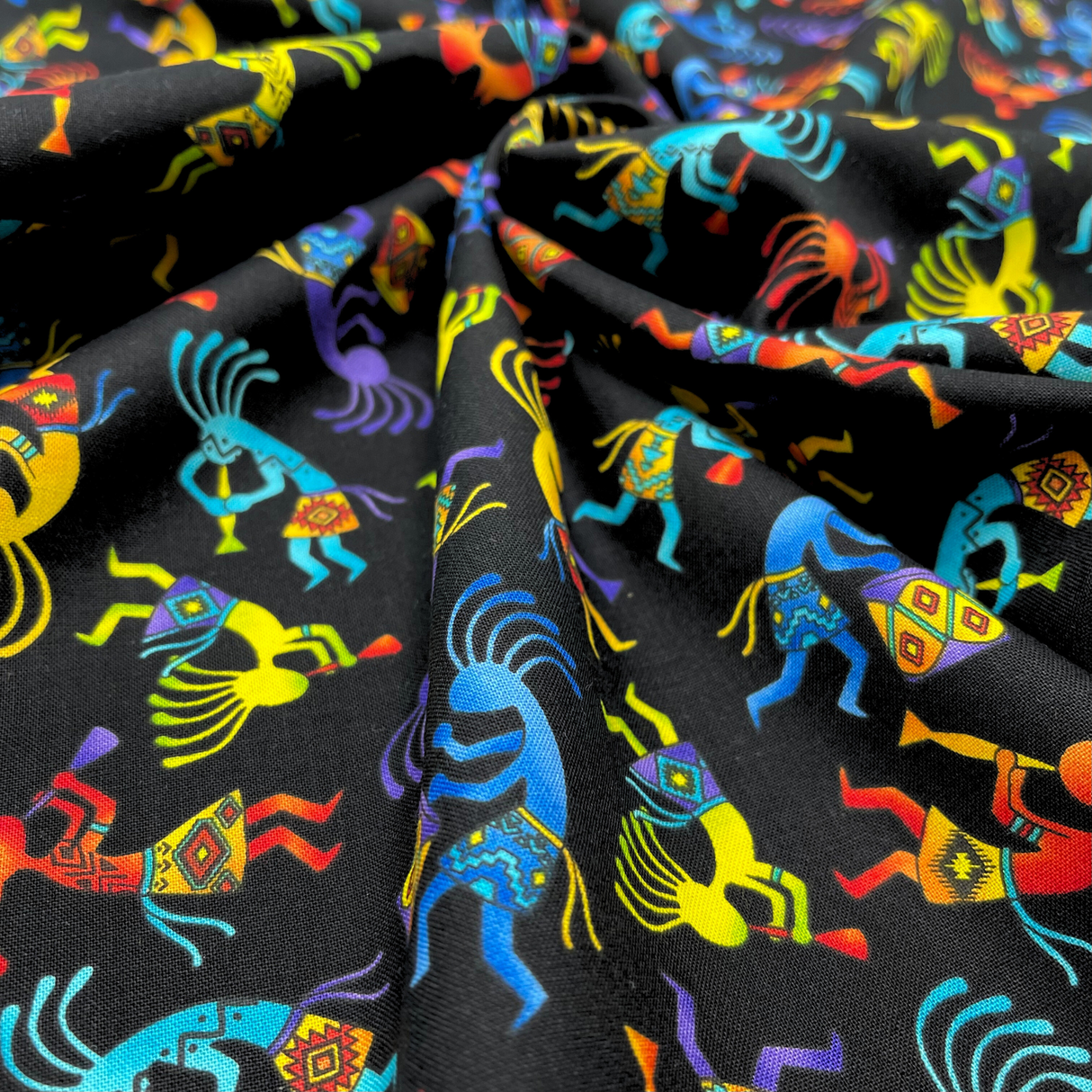 Out West Kokopelli Hopi Bright Fabric by Timeless Treasures - TT-C5158Brite