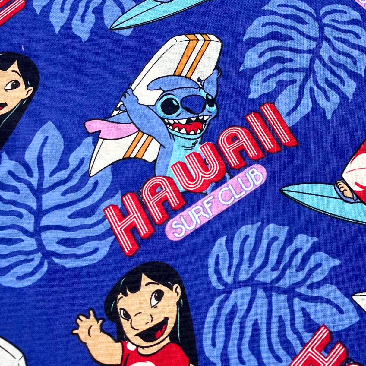 Surf’s Up Lilo & Stitch Cotton Fabric – Rare & Out of Print – Springs Creative SC59298