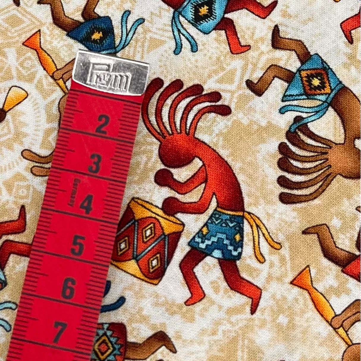 Out West Kokopelli Cotton Quilting Fabric - Timeless Treasures TT-C5038Tan