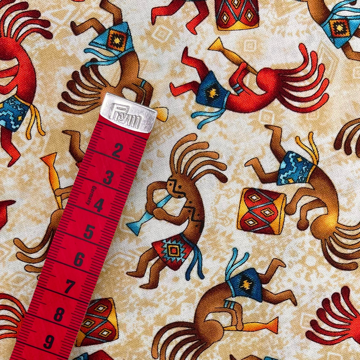Out West Kokopelli Cotton Quilting Fabric - Timeless Treasures TT-C5038Tan