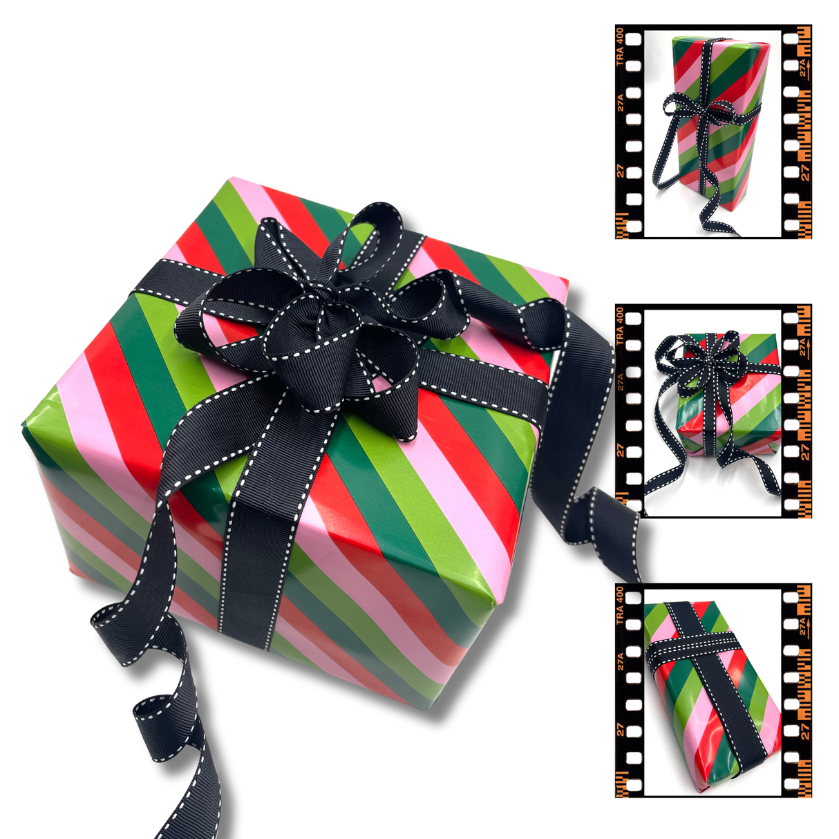 Peppermint Candy Gift Wrapping Paper – 80gsm, 60cm Wide | Festive Christmas Wrap