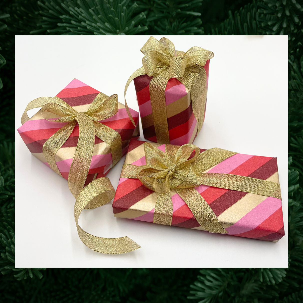 Peppermint Pink Gift Wrapping Paper – 80gsm 60cm Wide | Festive Christmas Wrap