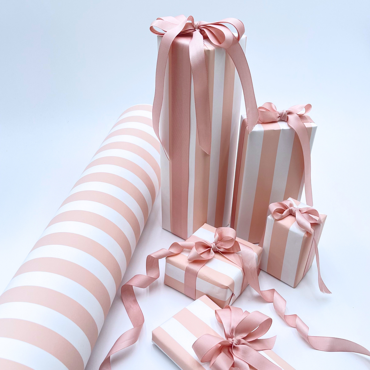 Pink Pavilion Stripe Eco-Friendly Gift Wrapping Paper