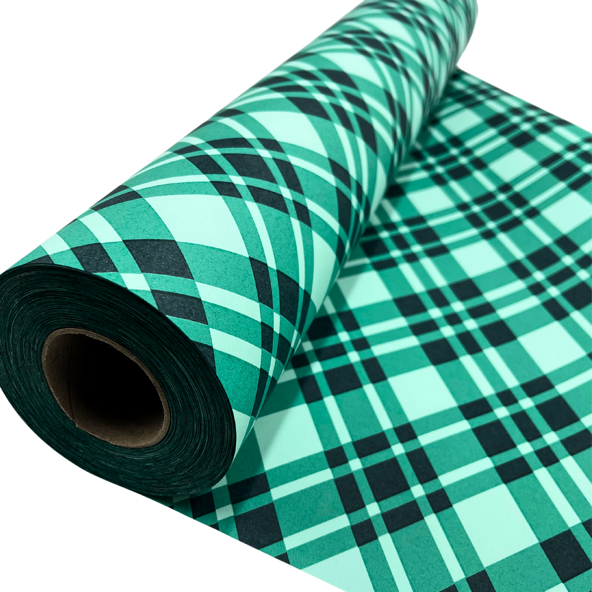 Plaid Forest Green Gift Wrapping Paper – 80gsm, 60cm Wide