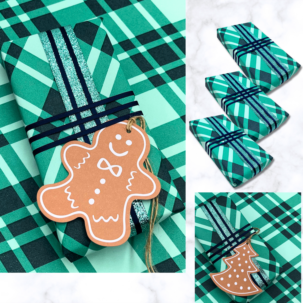 Plaid Forest Green Gift Wrapping Paper – 80gsm, 60cm Wide