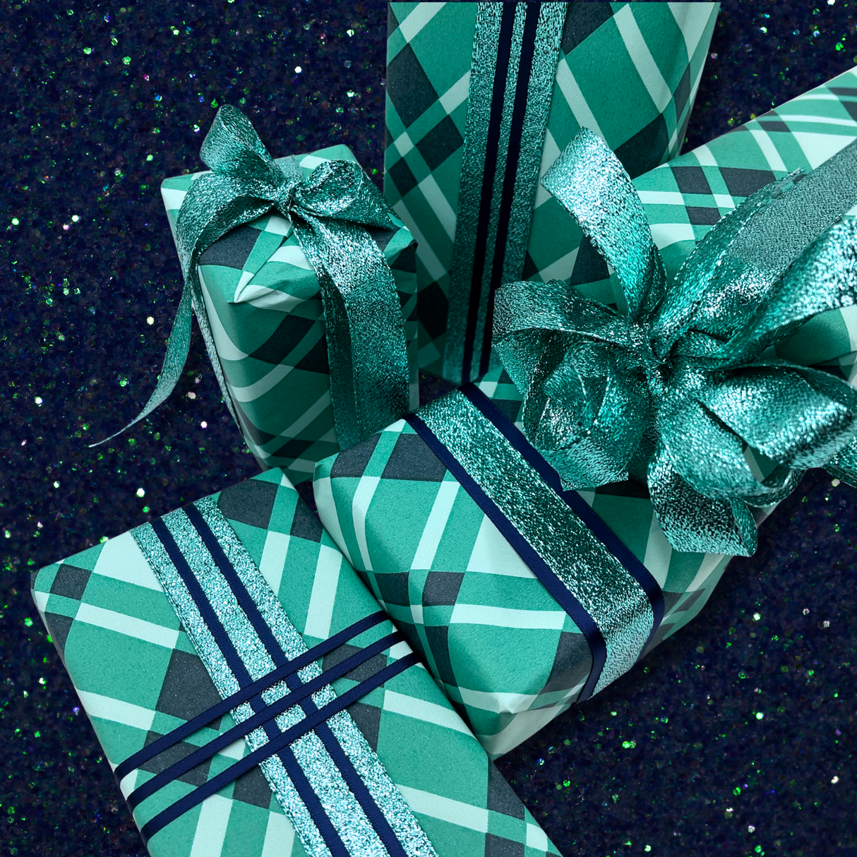 Plaid Forest Green Gift Wrapping Paper – 80gsm, 60cm Wide