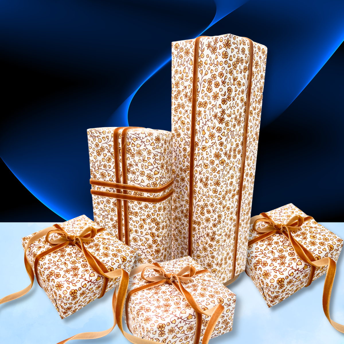 Floral Posy Toffee Gift Wrapping Paper – Rustic Floral