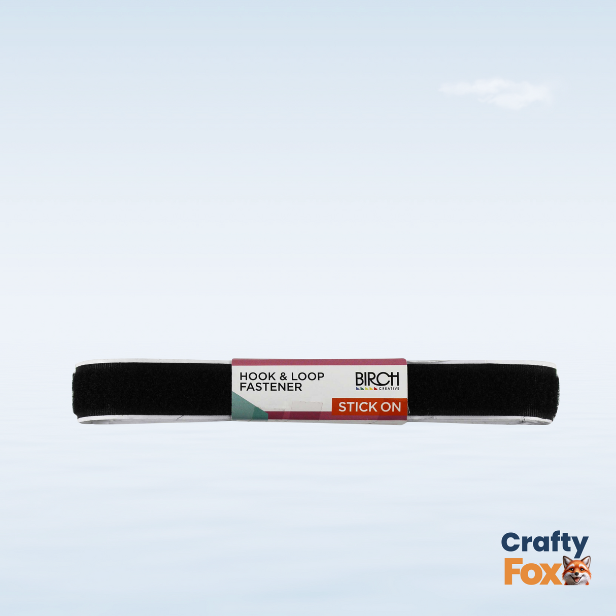 Hook and Loop Fastener – Stick-On Black 1m x 20mm | Birch Creative