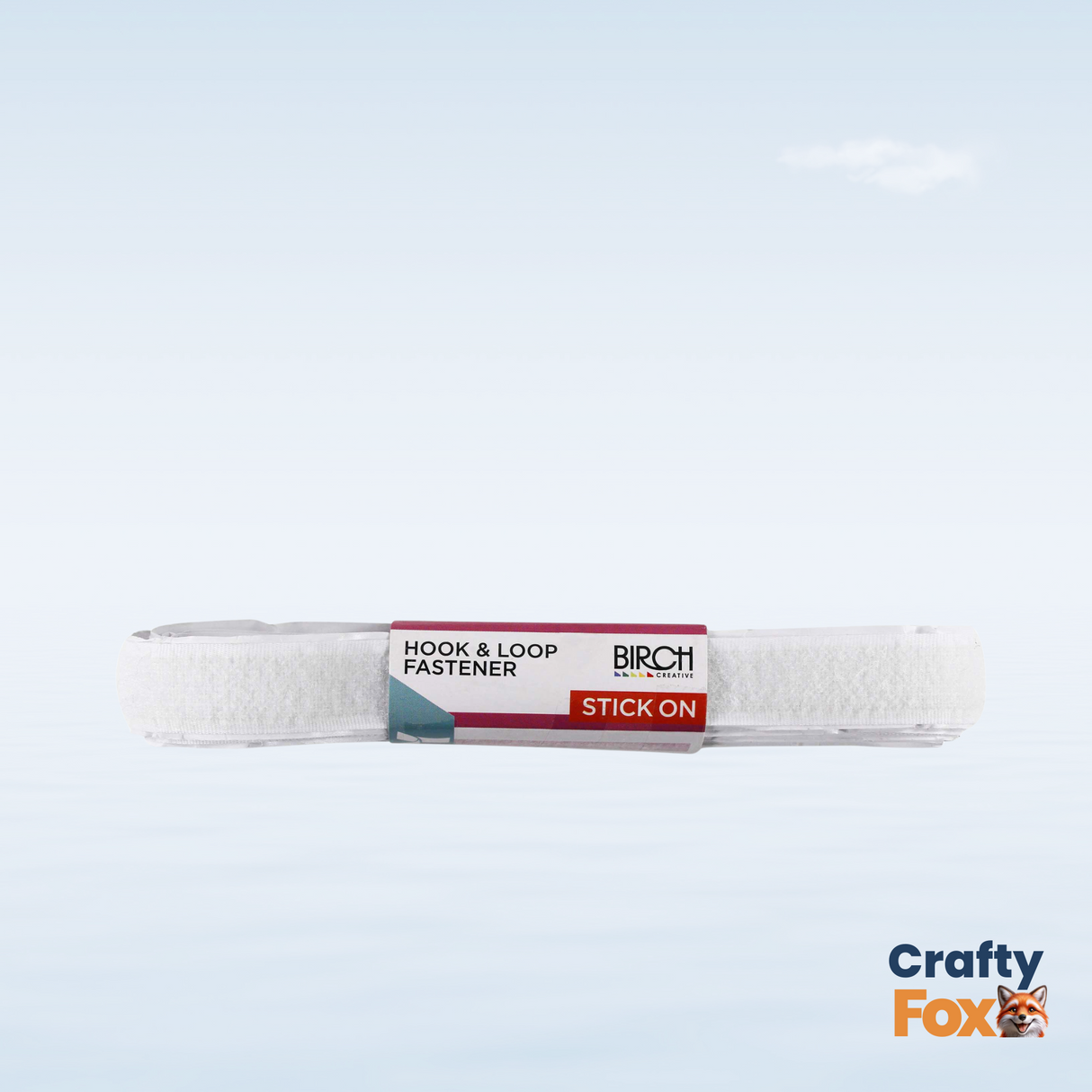 Hook and Loop Fastener – Stick-On White 1m x 20mm | Birch Creative