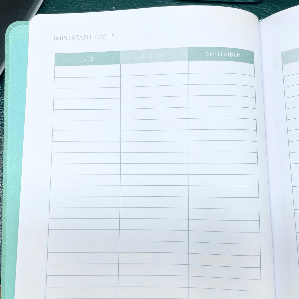 Undated Planner – 12 Month Hardcover Organiser with Gemstone Detail