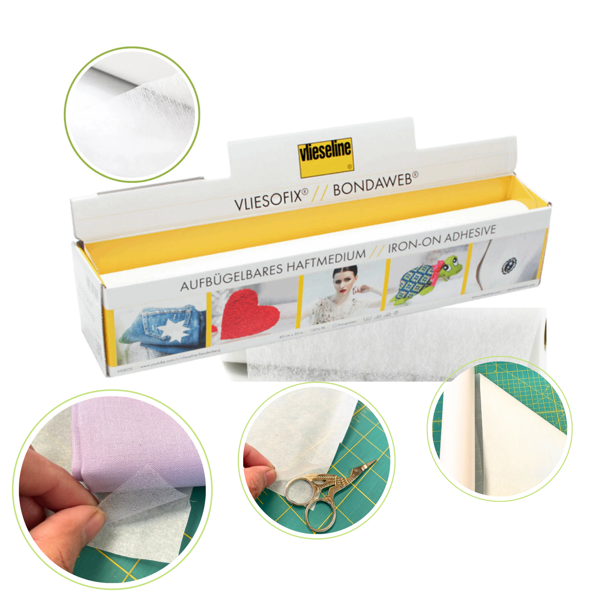 Vilene Bondaweb – Double Sided Web Adhesive | Vliesofix for Appliqué Quilting 45cm Wide