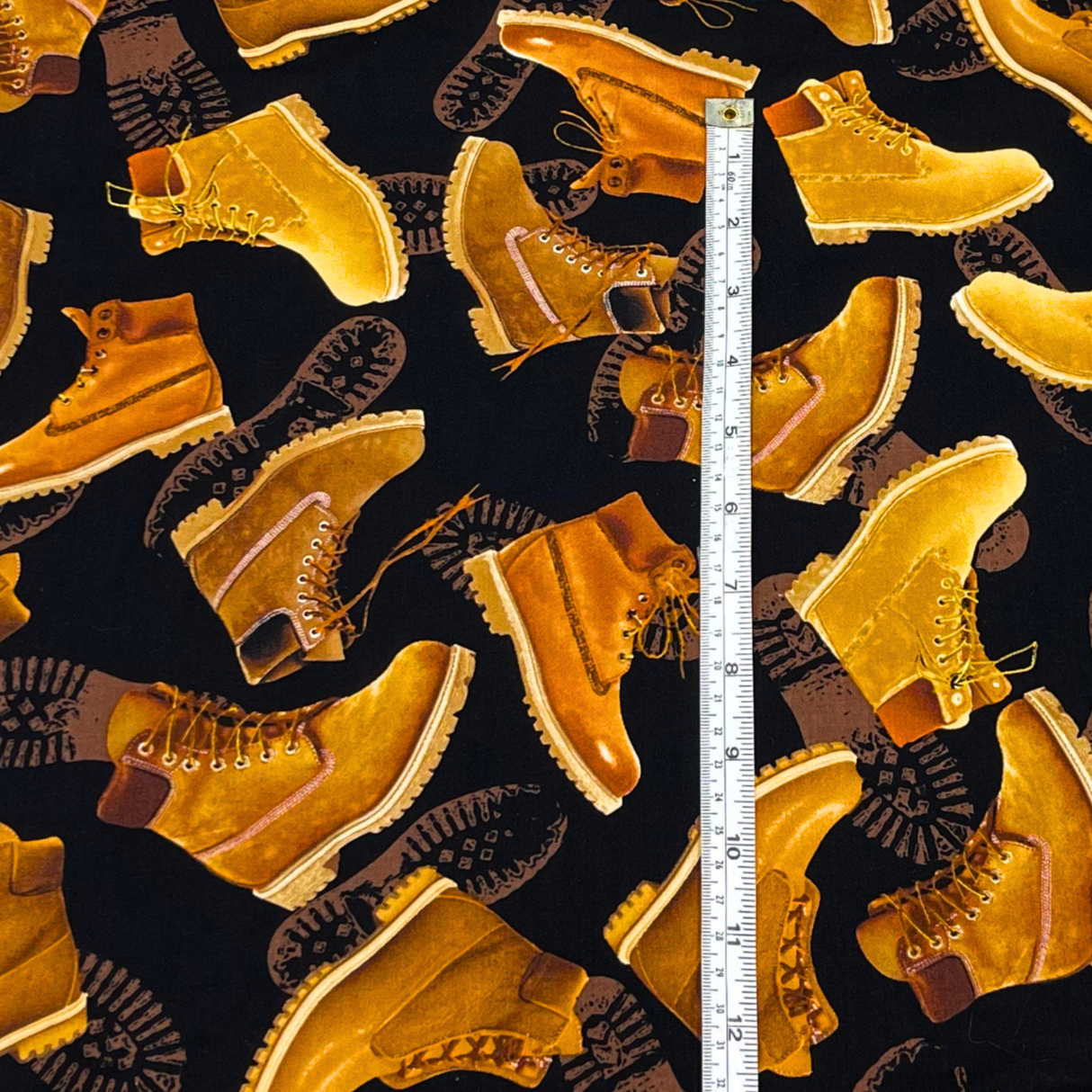Man Cave Boots Dark Brown – Benartex – Cotton Quilting Fabric – BT05830.12