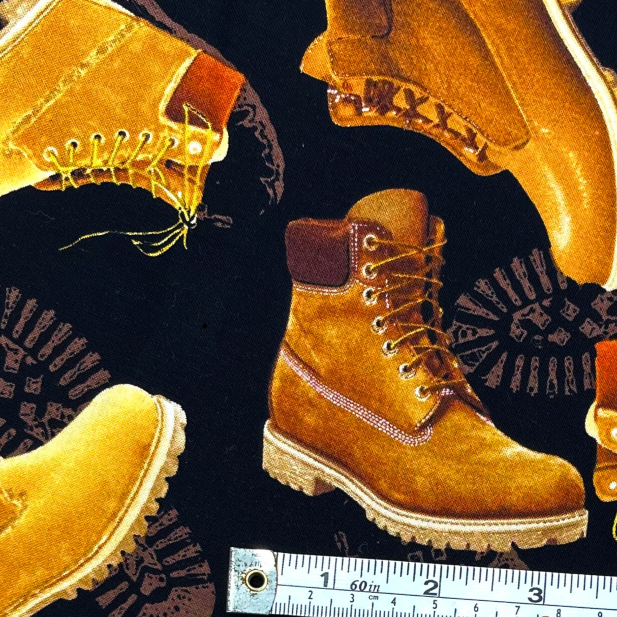 Man Cave Boots Dark Brown – Benartex – Cotton Quilting Fabric – BT05830.12