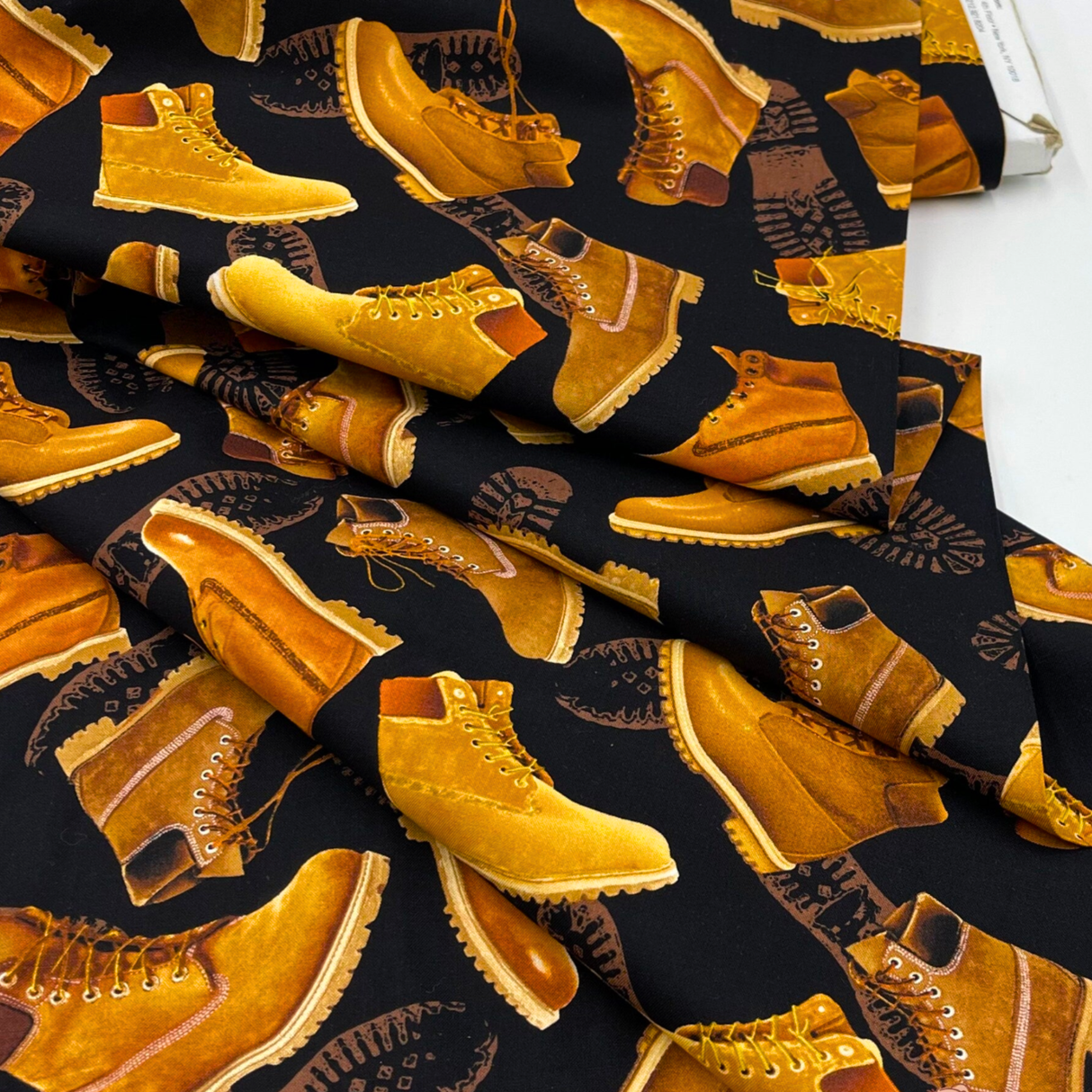 Man Cave Boots Dark Brown – Benartex – Cotton Quilting Fabric – BT05830.12