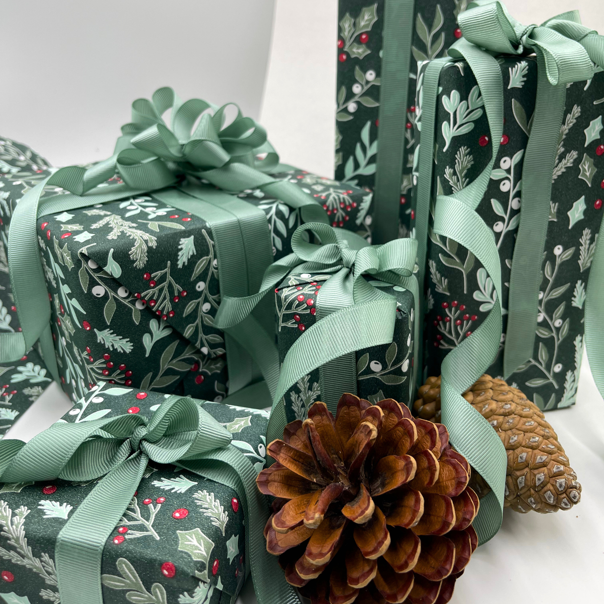 Eucalyptus Green Grosgrain Ribbon – 15mm Gift Ribbon