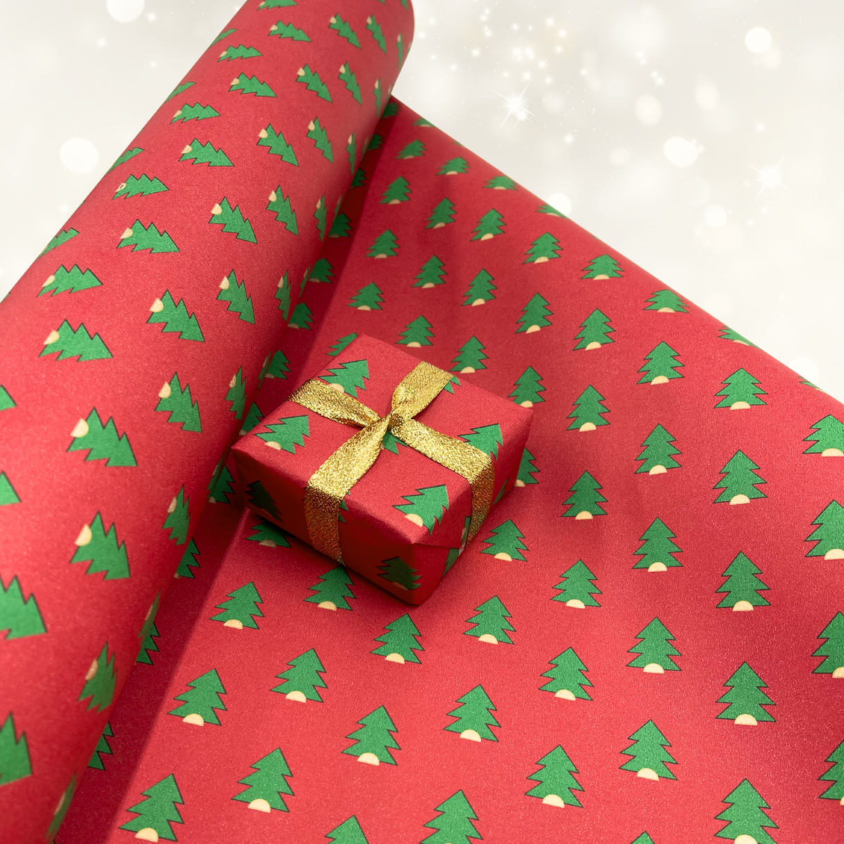 Xmas Pine Gift Wrapping Paper – 80gsm, 60cm Wide | Festive Christmas Wrap