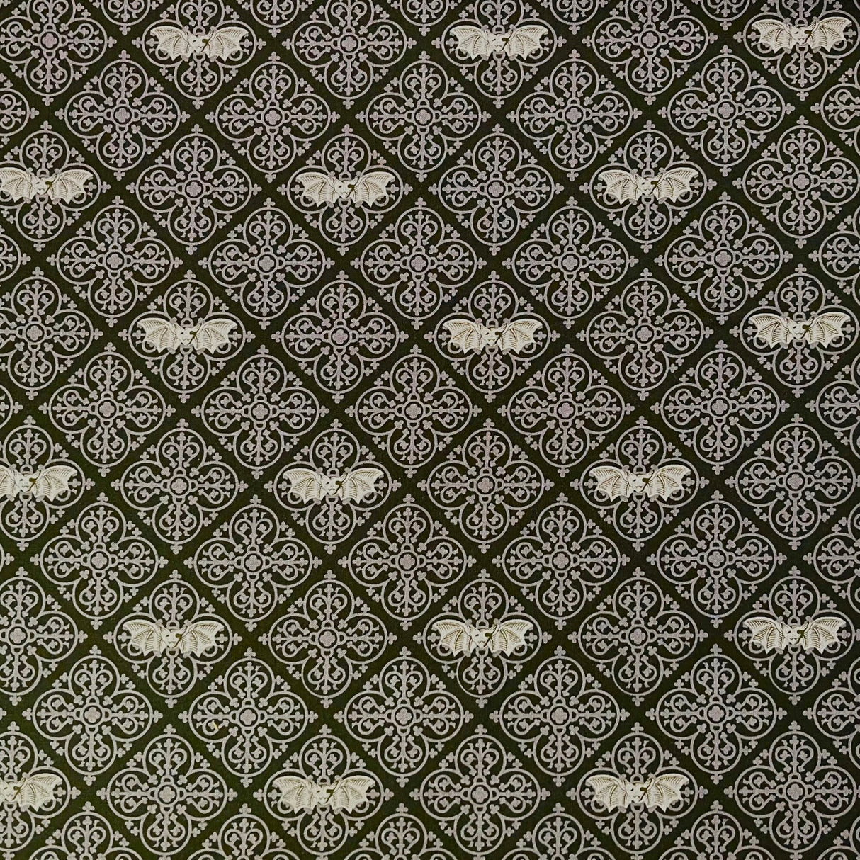 Bats Gothic Fabric Black Michael Miller CX6638-Gray Cotton, Quilting, Craft, fabric