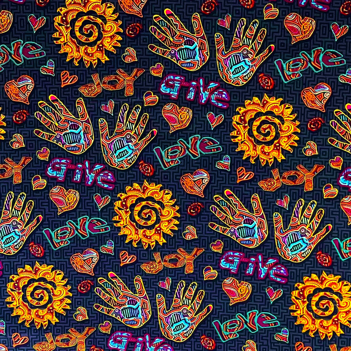 Boho Fabric Hands Love Fabric Springs Creative Latin Joy fabric 50cm SP14176