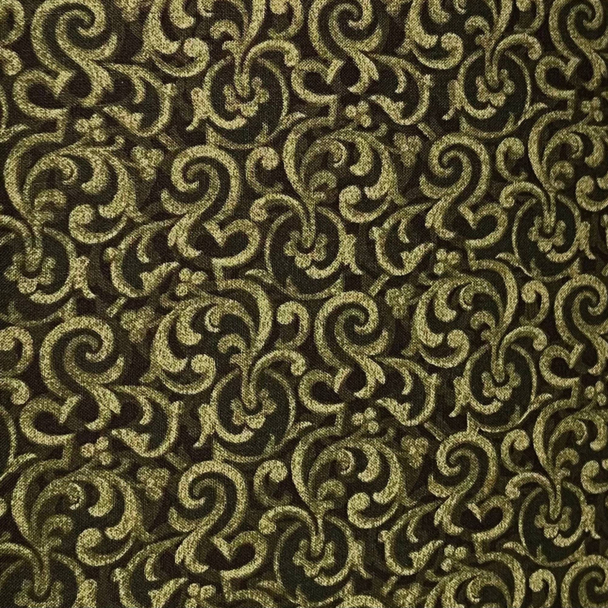 Carmen Antique Olive Cotton Quilting fabric by Kanvas Benartex Fabrics BT08288.44