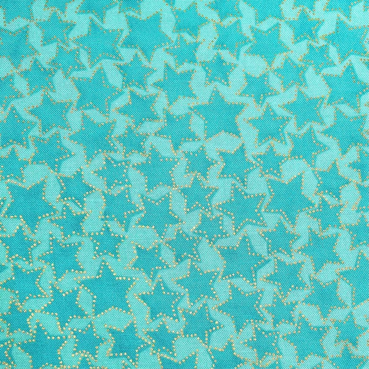 Stars fabric Turquoise, 50cm Catching Dreams by Michael Miller Fabrics
