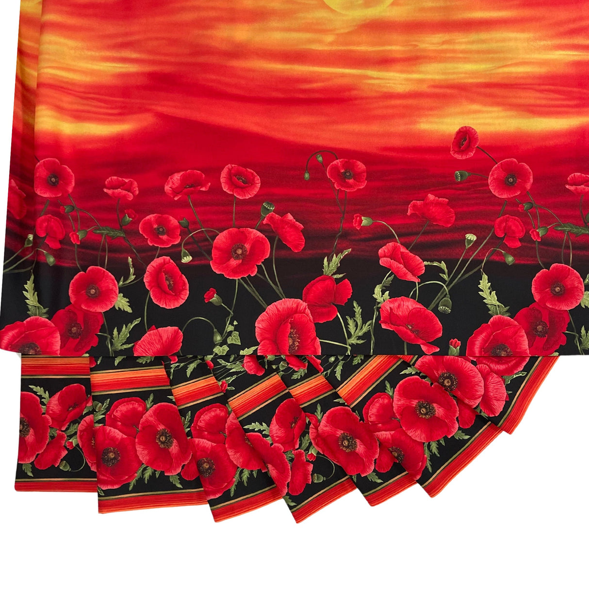 ANZAC Fabric Poppies Panel Fabric Timeless Treasures