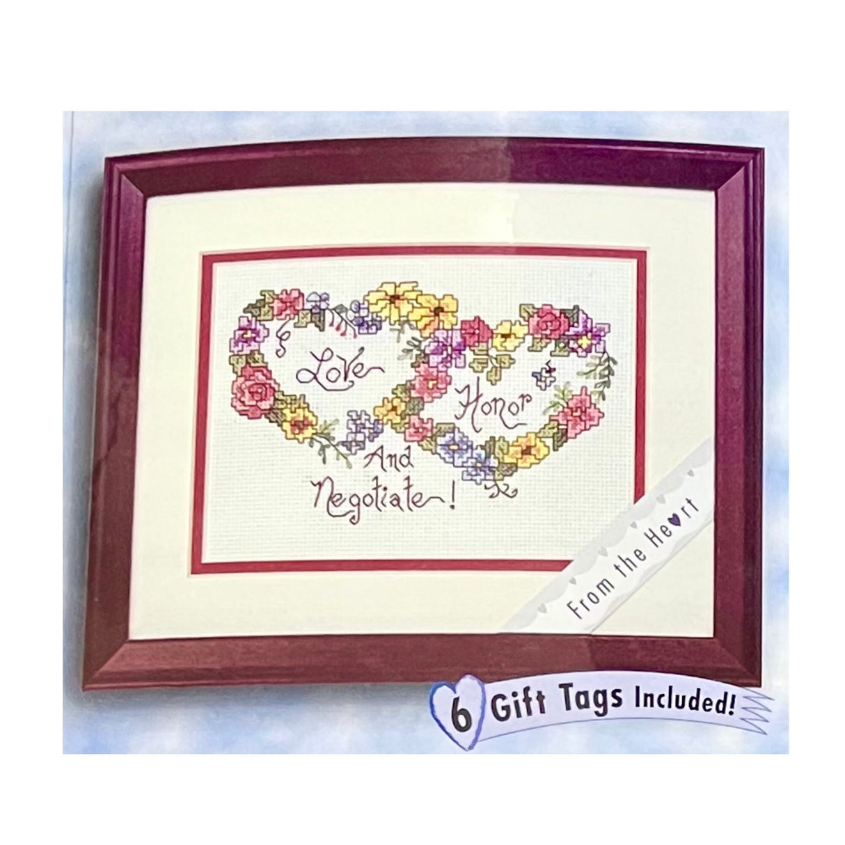 Cross Stitch Counted Kit Love Honor & Negotiate Expressions Bucilla Kit - 42540