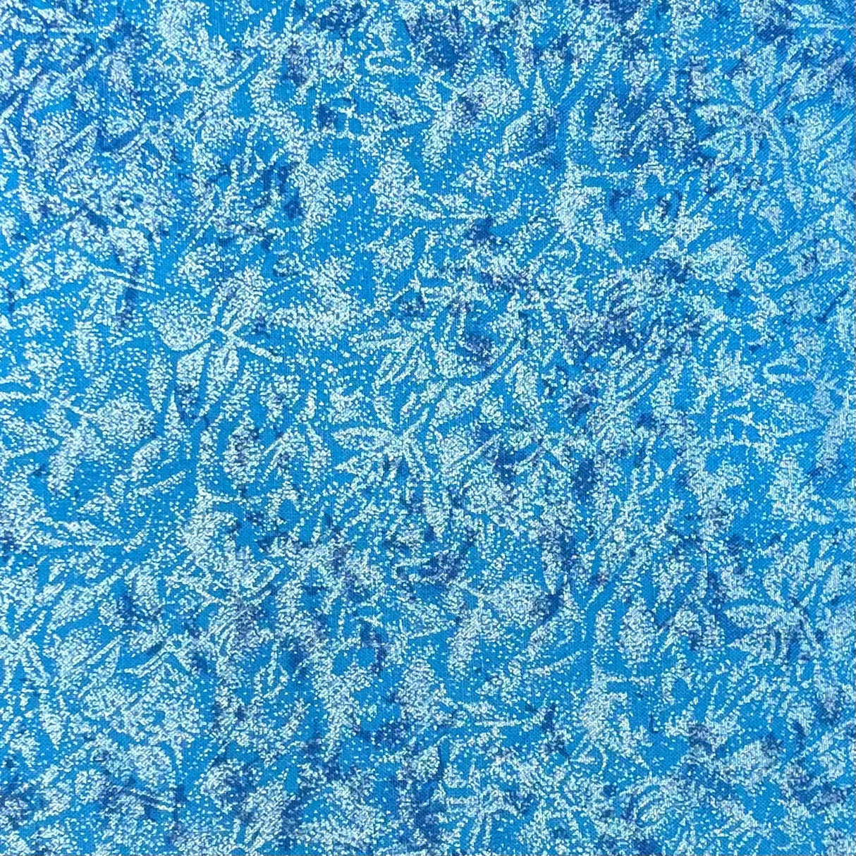 Michael Miller Fairy Frost with Pearlised Blue Azura Metallic Cotton Fabric CM0376-Azura