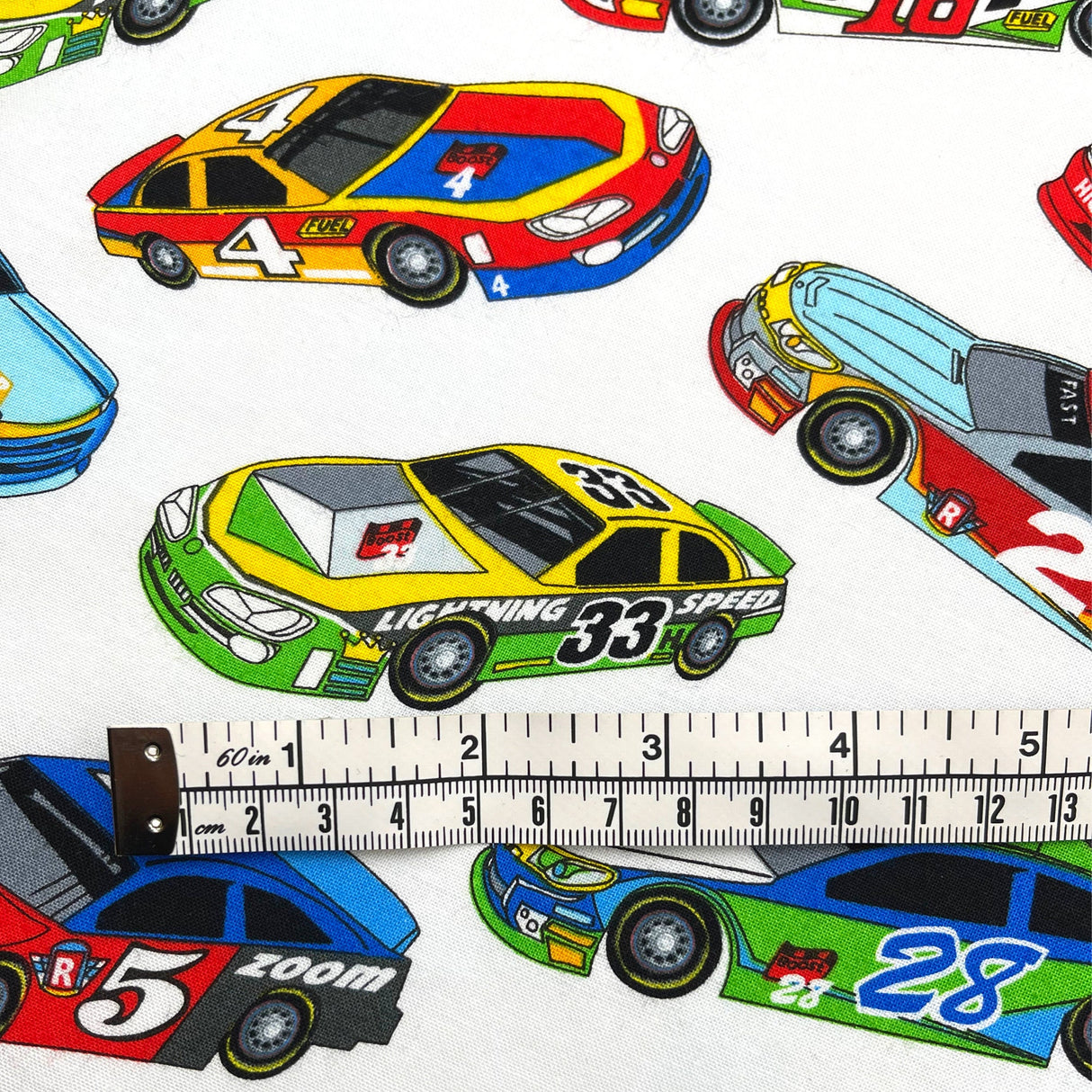 Racing Cars Fabric Fast Track Cotton Quilting fabric by First Blush Studio HG1173-08