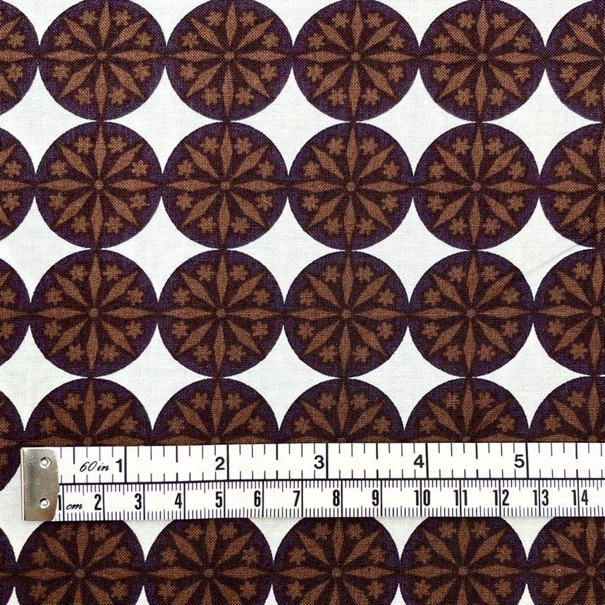 Snow Dot fabric snow flakes Geometric fabric Chocolate Brown Michael Miller CX4312