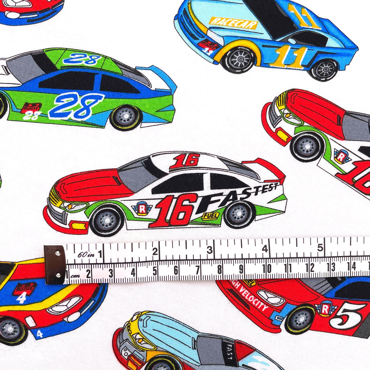 Racing Cars Fabric Fast Track Cotton Quilting fabric by First Blush Studio HG1173-08