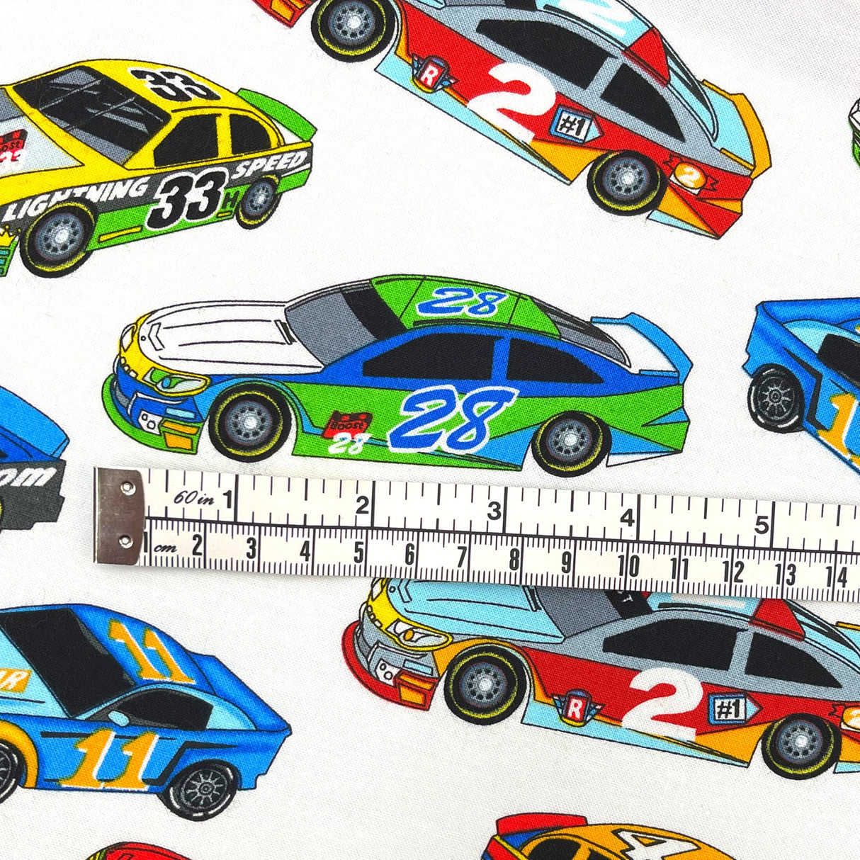 Racing Cars Fabric Fast Track Cotton Quilting fabric by First Blush Studio HG1173-08